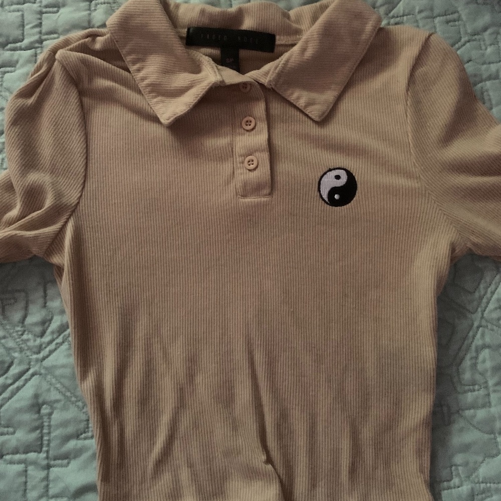 Tan Yin Yang Long Sleeve Top